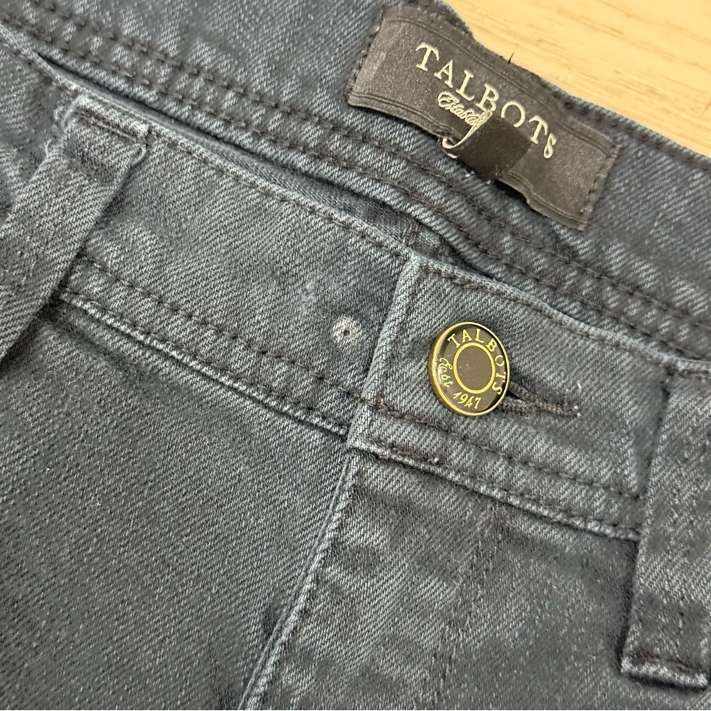 Talbots Dark Blue Straight Leg Jeans Size 6 Stretch Denim - Picture 3 of 5